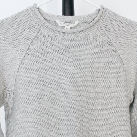 Banana Republic Sunday Sunday Wool Blend Grey Raglan Knit Crewneck Sweater Sz XS - Picture 2 of 13